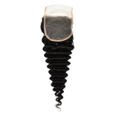 Deep Wave 4x4 Transparent Lace Closure Hair