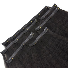 Kinky Straight Pu Seamless Clip In Hair Extension