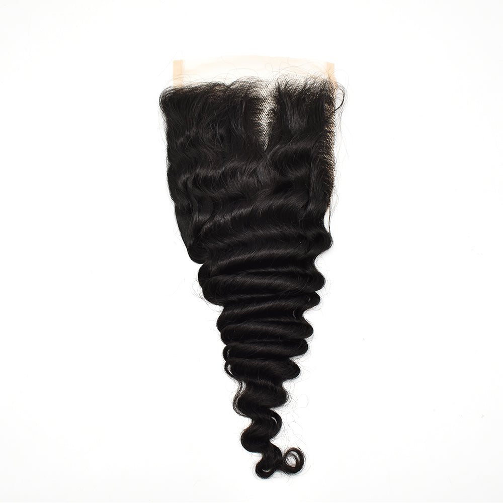 Deep Wave 5x5 Transparent Lace Closure Hair