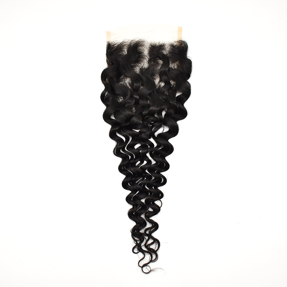 Water Wave 5x5 Transparent Lace Closure Hair