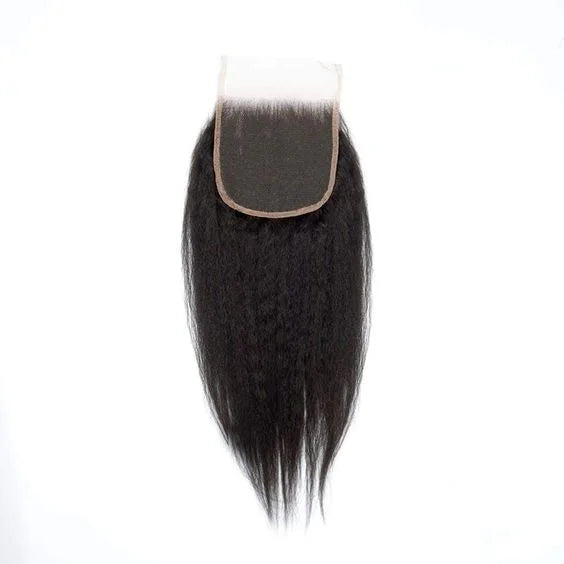 Kinky Straight 5x5 Transparent Lace Closure Hair