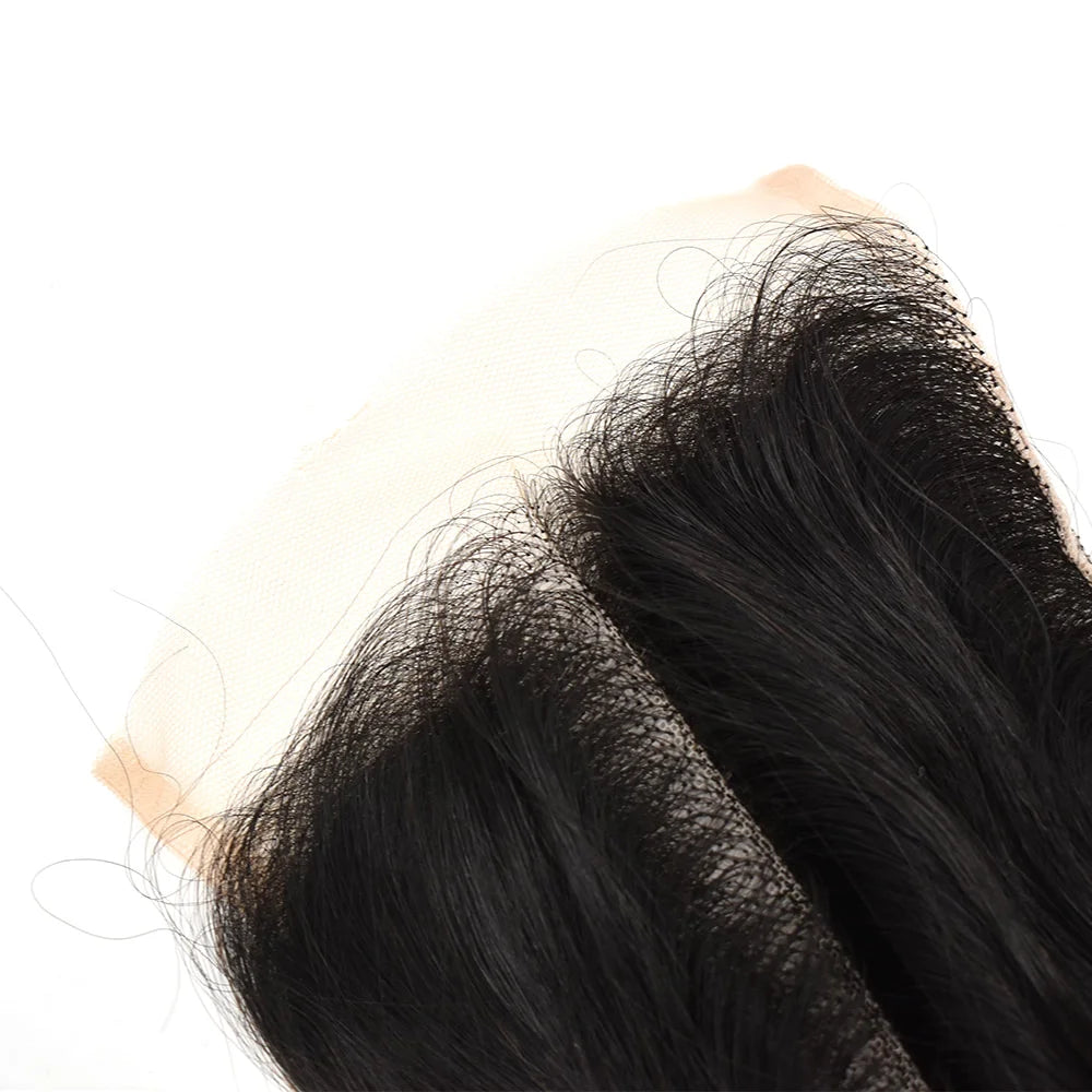 Kinky Straight 5x5 Transparent Lace Closure Hair