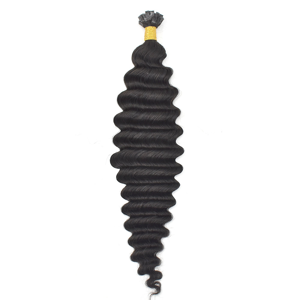 Deep Wave Flat Tip Hair Fusion Extension