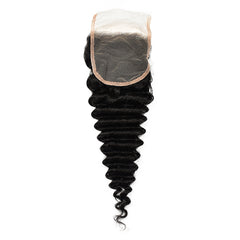 Deep Wave 4x4 Transparent Lace Closure Hair