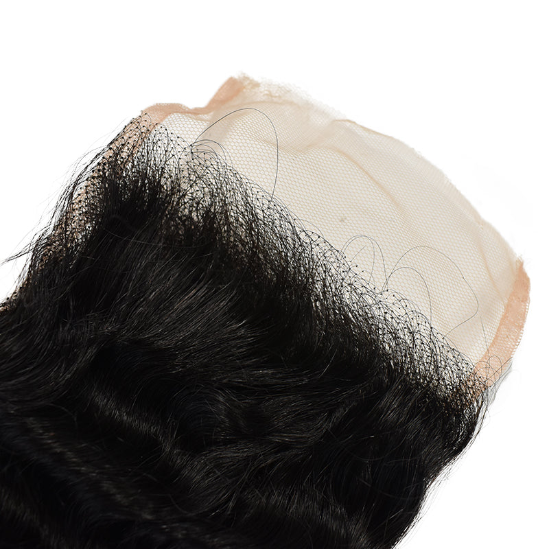 Deep Wave 4x4 Transparent Lace Closure Hair