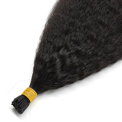 Kinky Straight I Tip Hair Fusion Extension