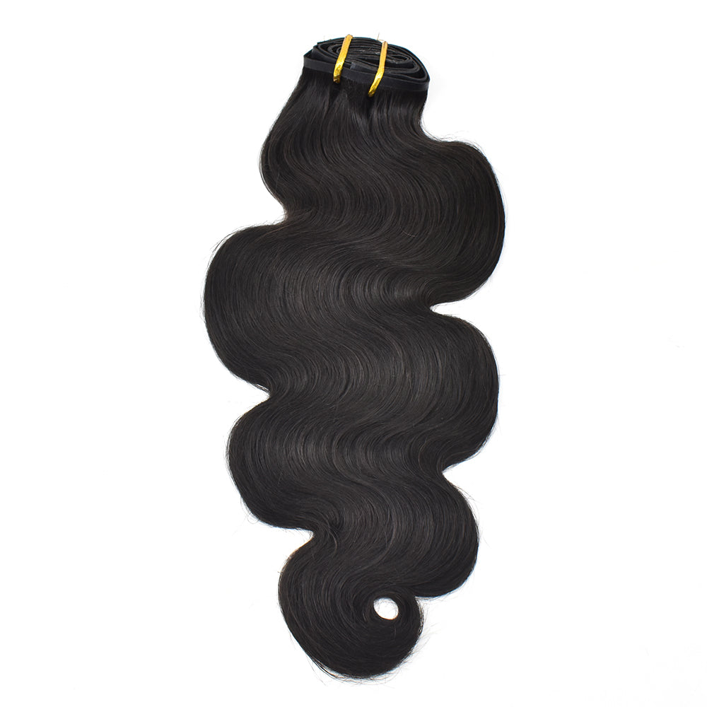 Body Wave Pu Seamless Clip In Hair Extension