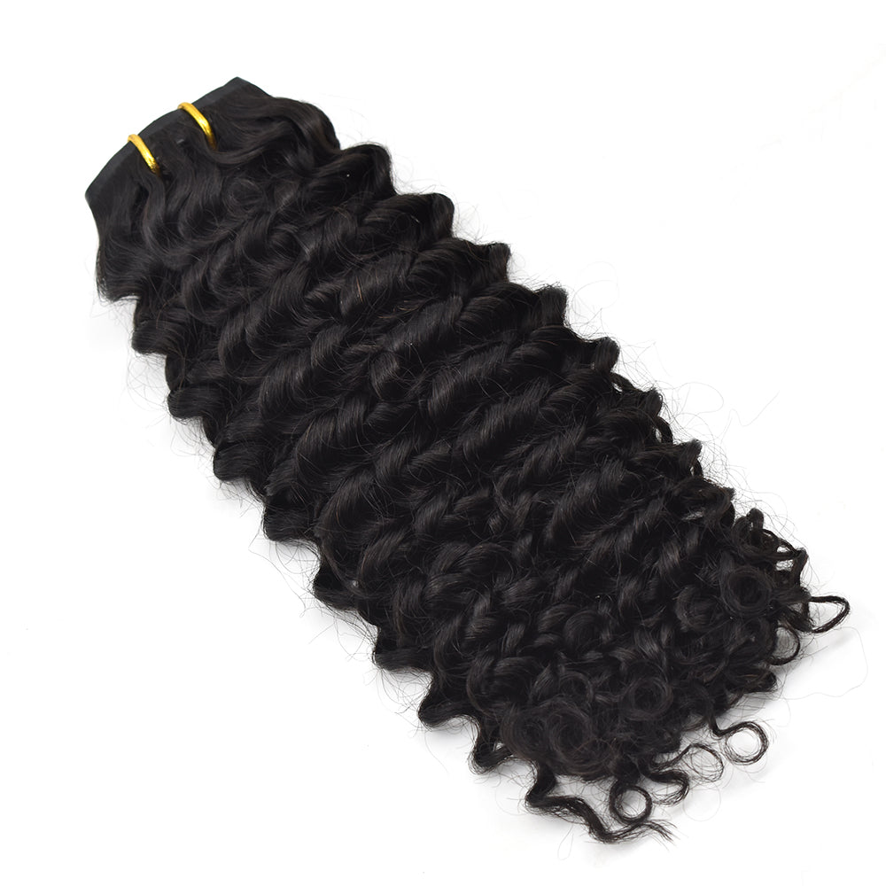 Curly Pu Seamless Clip In Hair Extension