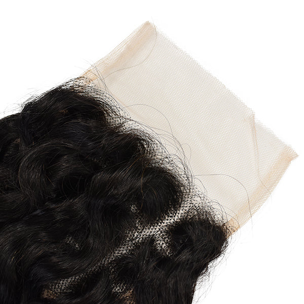 Water Wave 4x4 Transparent Lace Closure Hair